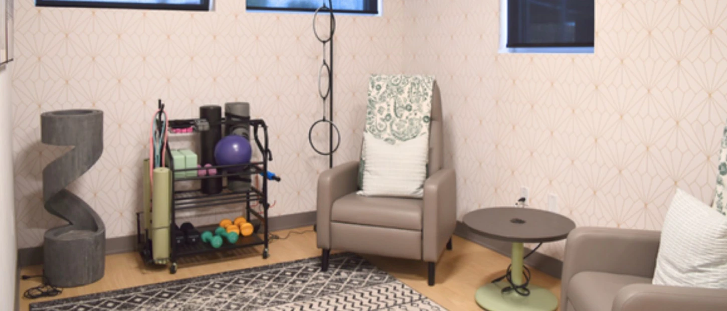 comfortable seating areas in the day use program