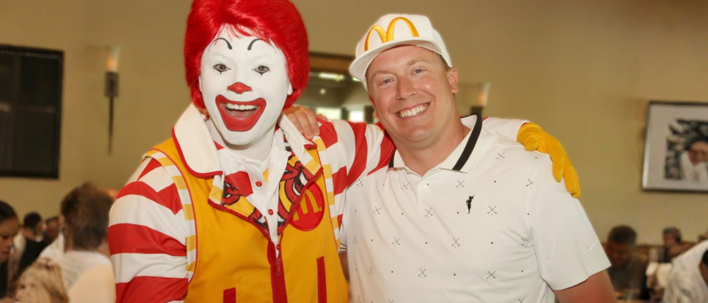Ronald McDonald with former Board Member and McDonald’s owner/operator Chris Carney