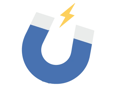 illustrated icon of a magnet